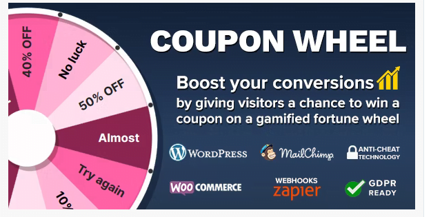 Coupon Wheel v3.5.7 - For WooCommerce and WordPress