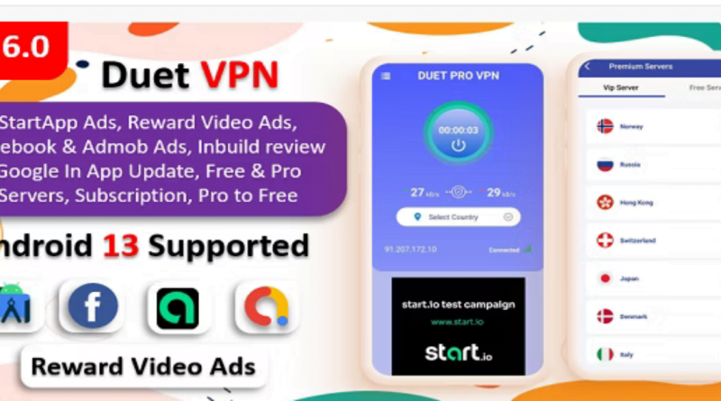Duet Pro VPN App v6.0 - Secure VPN App & Fast VPN