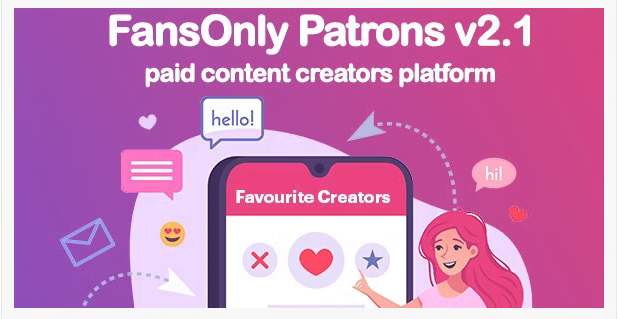 PHP FansOnly Patrons v2.3 - Paid Content Creators Tool