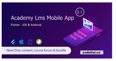 Academy Lms Student Mobile App v2.3 - Flutter iOS & Android