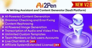 Ai2Pen v2.7 – AI Writing Assistant and Content Generator (SaaS Platform)