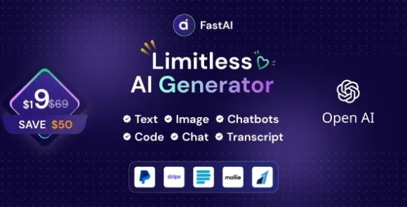 FastAi v1.5.3 Nulled - SaaS AI Content Voice Text Image Chat & Code Generator PHP Script