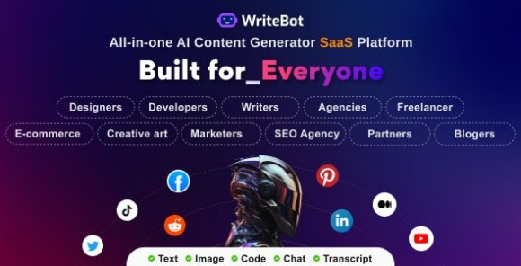 WriteBot v4.0.0 - AI Content Generator SaaS Platform PHP Script
