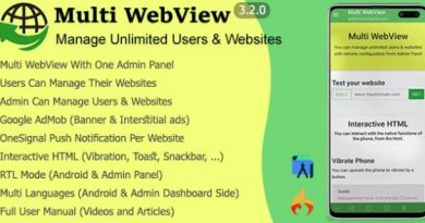 Multi WebView + Admin Panel v3.2.0 - App Source Code