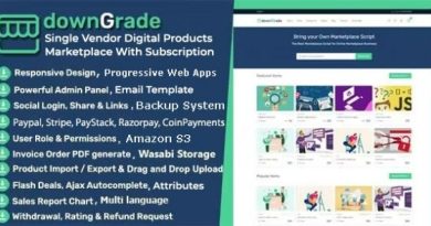 downGrade v5.9 - Single Vendor Digital Marketplace with Subscription PHP Script