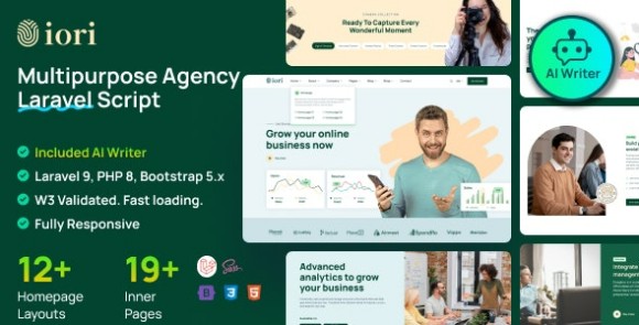 Iori v1.6.9 - Business Website for Company, Agency, Startup with AI Writer Tool & Shopping Cart PHP Script