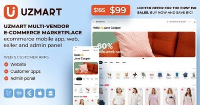 UzMart v1.0 Nulled - Multi-Vendor E-commerce Marketplace - eCommerce Mobile App, Web, Seller and Admin Panel Script